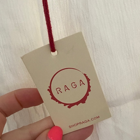 RAGA White and Blue Embroidered Mini Skirt - Picture 4 of 10